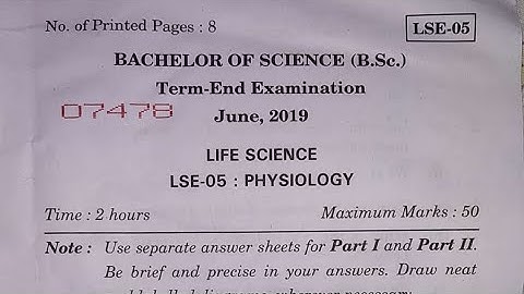 LSE-05 Question Paper