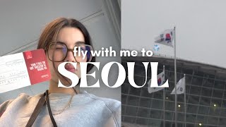 FLY WITH ME TO SEOUL: travelling alone, airplane meal, dubai transit,...