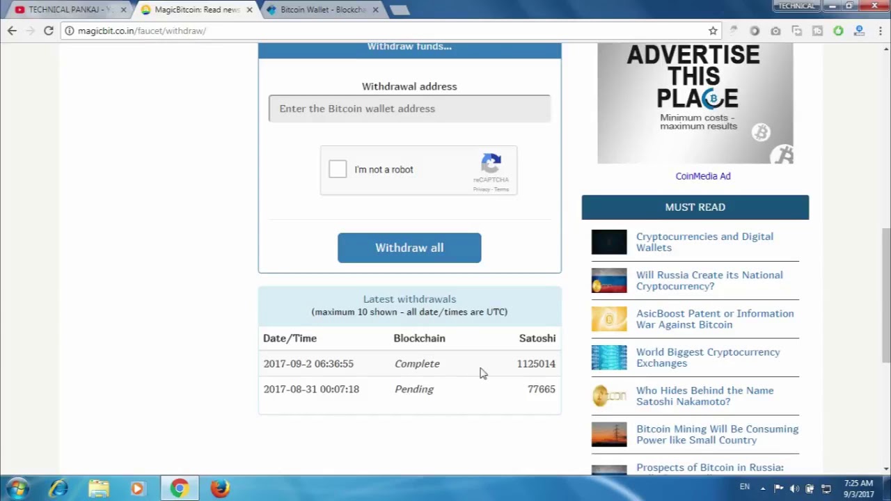 Payment proof magic Bitcoin every second earn 50 satosi