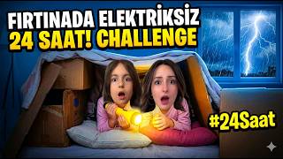 FIRTINADA ELEKTRİKSİZ 24 SAAT !! EVDE DEV KALE KURDUK !! ZEYNEP VE HİRANUR