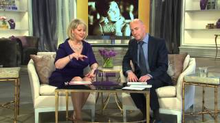 Celebrity The Elizabeth Taylor Simulated Canary Diamond Drop Earrings with Mary Beth Roe Profile