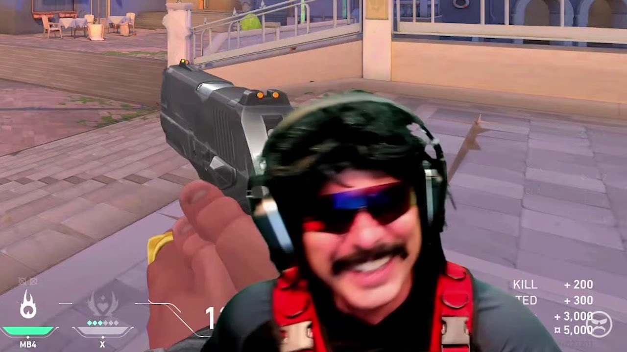 DrDisrespect goes out of character while playing with courage in valorant.