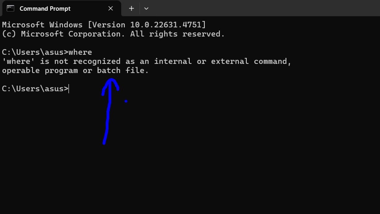How to fix where not Recognized as Internal and External Command ...