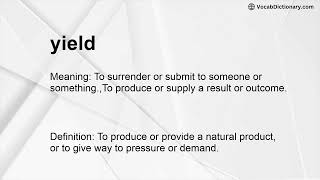 yield Meaning