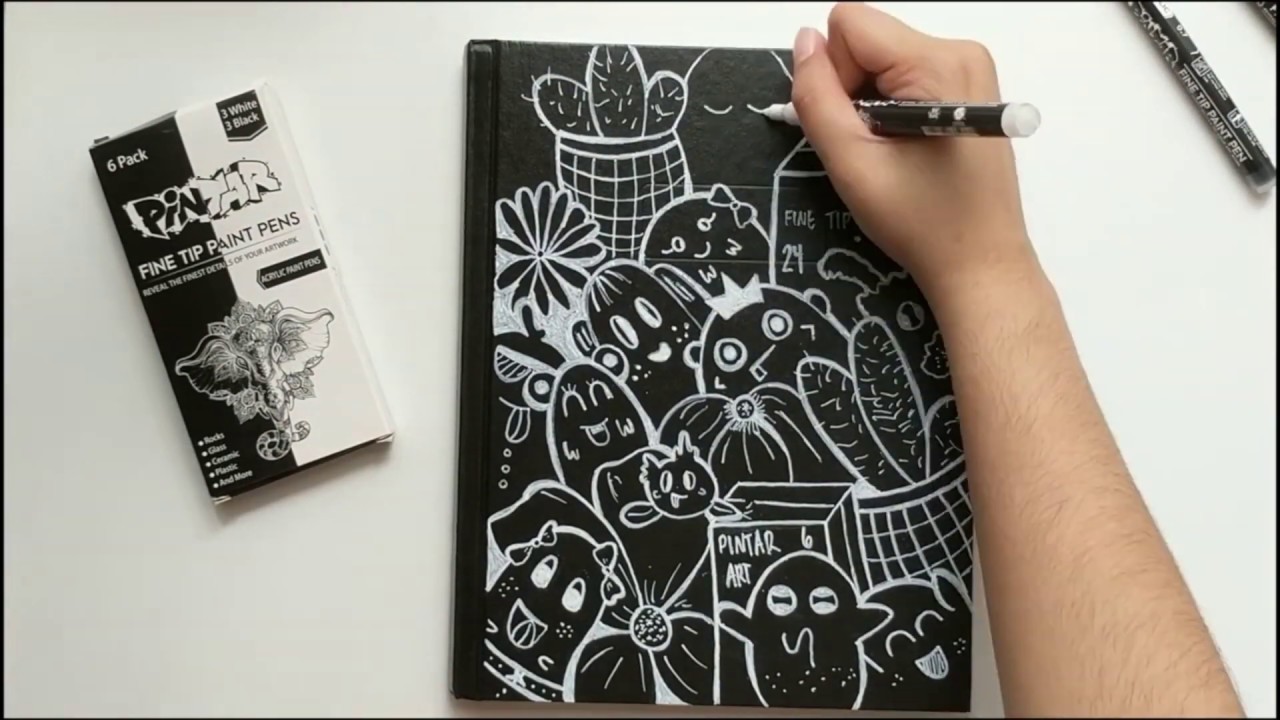 Pintar Paint Pens Black and White Doodle Sketch YouTube