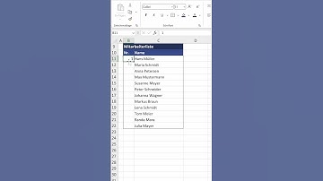Automatisch Zeilen nummerieren in Excel