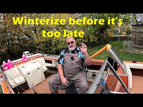 Mercruiser 165hp & Mercruiser 120hp get winterized  a real DIY event