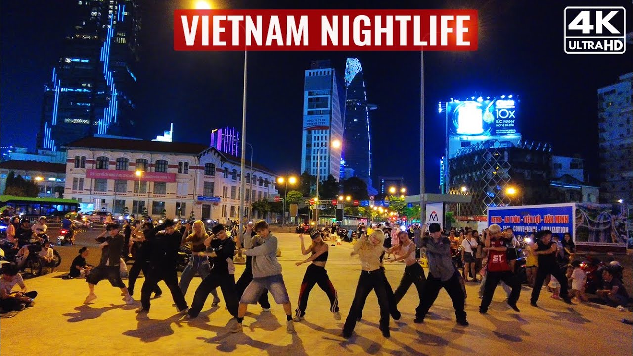 Vietnam Nightlife | Night Walk in Downtown Ho Chi Minh City | Walking ...