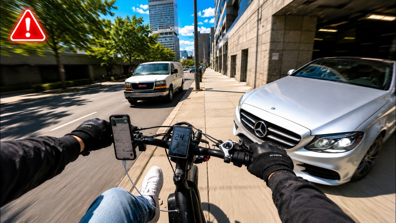 JE ME FAIS RENVERSER EN VÉLO PAR UNE MERCEDES ! 🤯