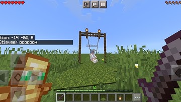 how to make a working swing in Minecraft bedrock edition with command blocks