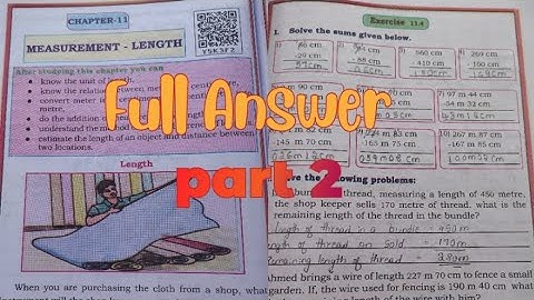 ||4th STD Maths|| chapter -11 Measurement -Length || part 2|| full answer