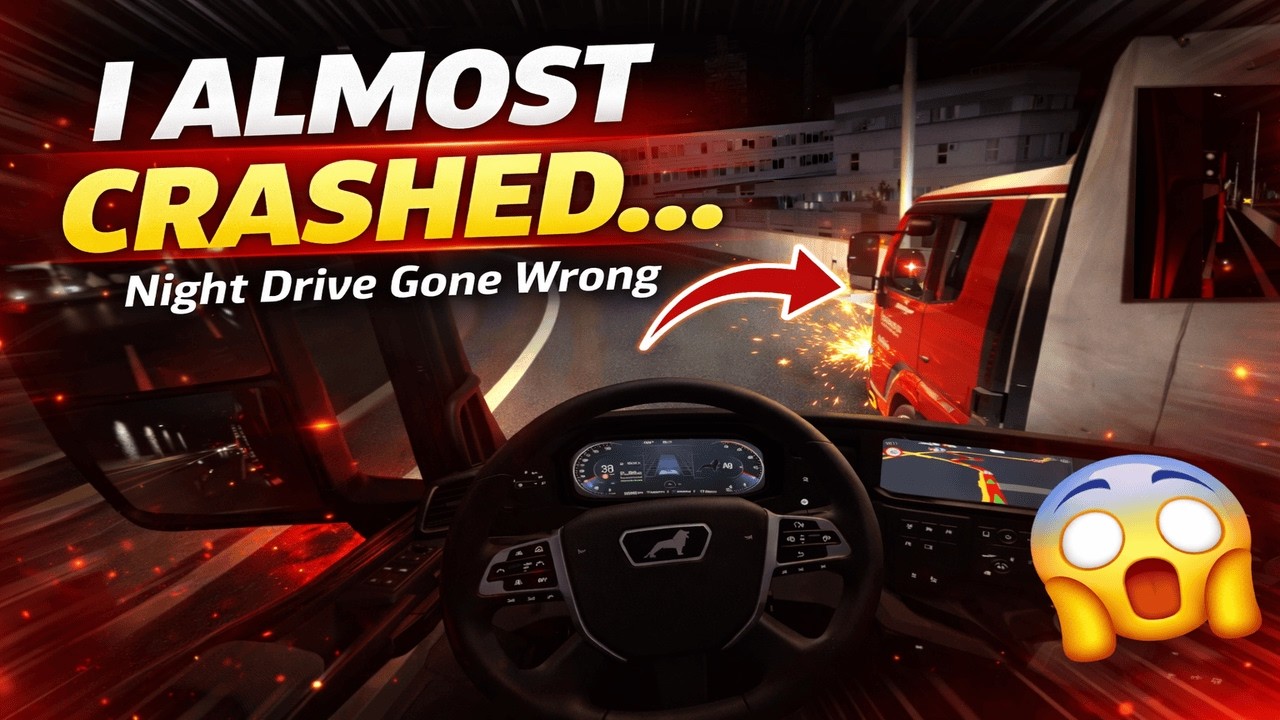 I Almost Crashed at Night… 😳 | Euro Truck Simulator 2 Ultra Realistic Drive