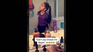 I Cant Say Cheese Im Vegan Lol Girl Got Some Atude There