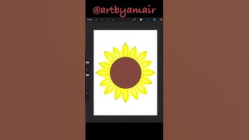 How to Draw Sunflower in Procreate #shorts