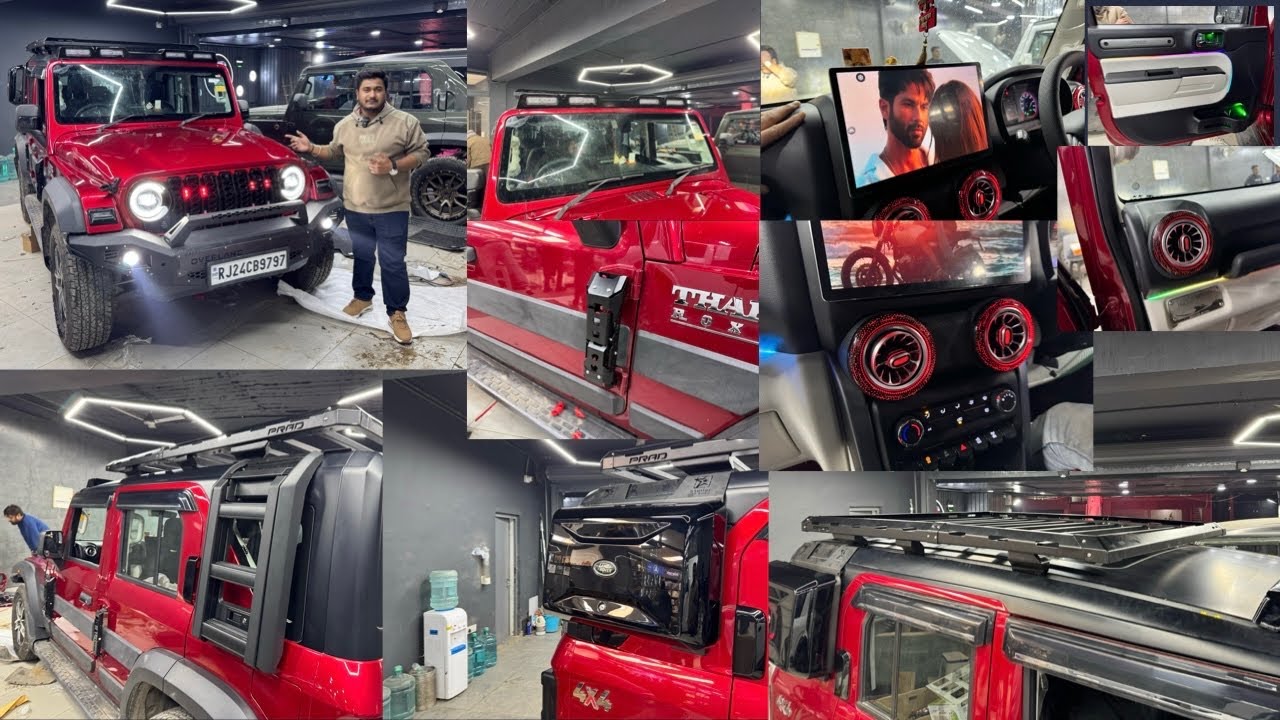 Mahindra Thar Roxx Modification | Bumper | Grill | Roof Light | Box | Ladder | Carrier | Bharat Car