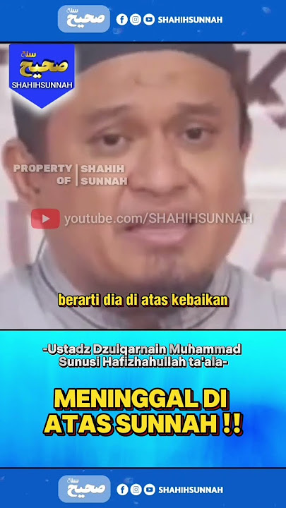 ⛔ Meninggal Di Atas Sunnah - Ustadz Dzulqarnain M.sunusi #shorts #kajian #sunnah #shahihsunnah