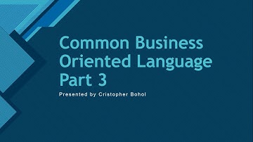 Cobol Programming Report Summary Part 3