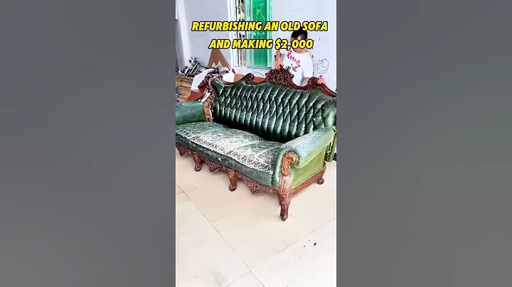 Refurbishing an old sofa and making $2,000   #revamping #diy #flipping  #makemoney