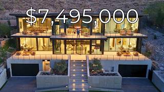 Inside a $7,495,000 Las Vegas Brutalist Mansion with a Glass Elevator and 3 Floors!