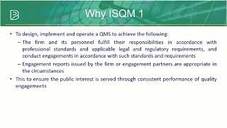 ISQM 1 documentary requirements