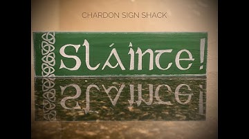 Stenciling two Irish ☘️ Cheers sign using two different borders
