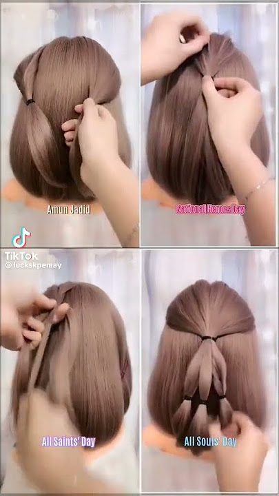 cara ikat rambut pendek