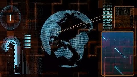 Earth In HUD Interface Stock Motion Graphics