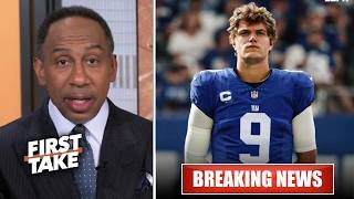 FIRST TAKE | Stephen A. Smith BREAKING: Giants plan to start JJ McCarthy Week 7 Sunday vs Texans