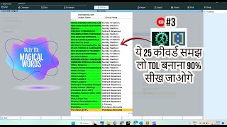 Tally TDL Tutorial 3 - TDL Important Keywords @LearnWell