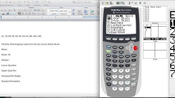 How to find Measures of Central Tendency and Quartiles for a list in the TI 84