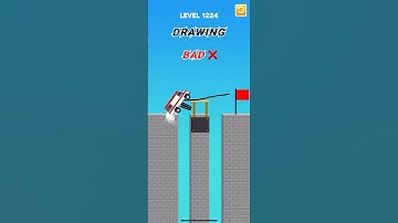 Draw bridge puzzle game level 1224 #gaming #drawing #Shorts