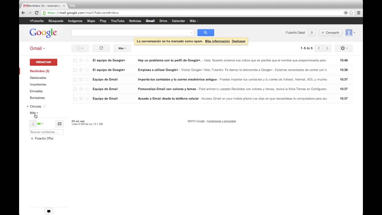 Como manejar el Spam en Gmail YouTube