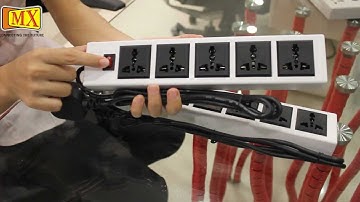 Power Extension Cable with Universal Sockets - Surge protector with Fuse