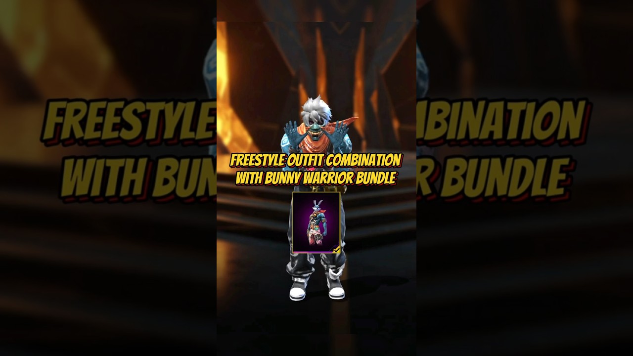 BRAZILIAN 🇧🇷 FREESTYLE 🗿 OUTFIT COMBINATION 👺 WITH BUNNY WARRIOR BUNDLE 🔥 FREE FIRE 🔥