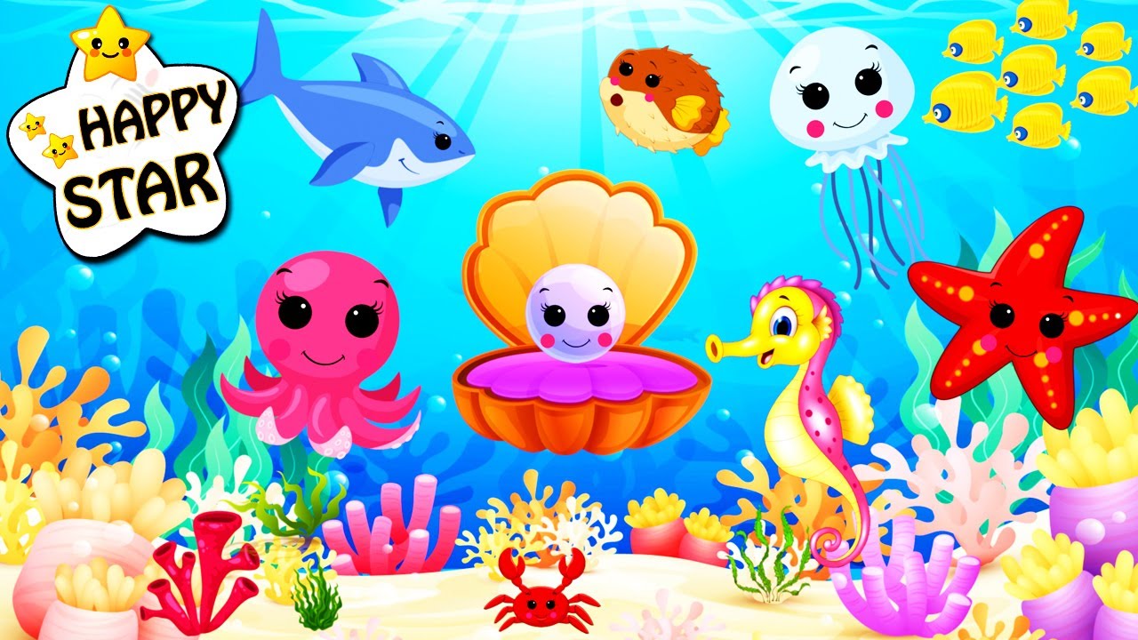 Aquarium | Underwater Dancing Baby Sensory | FUNKY FISH | Happy Star Fun Dance Animation