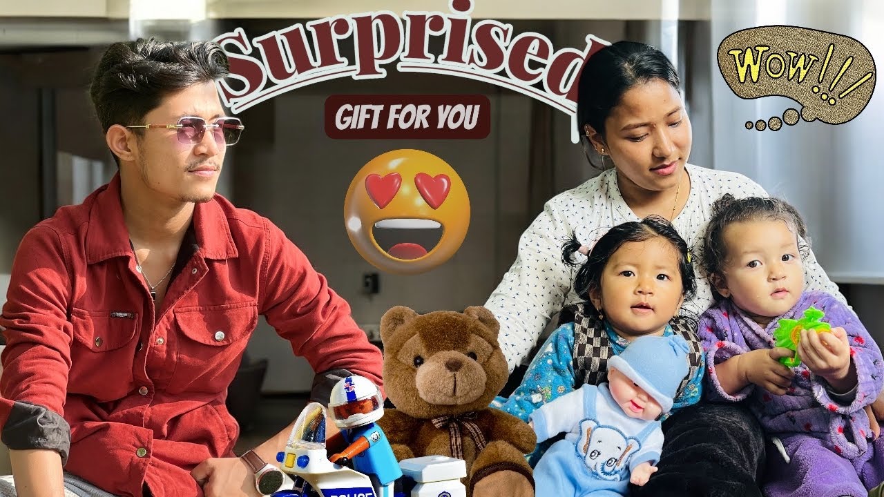भान्जा भान्जिलाइ surprise gift😍|| twins house आउदा जैले यस्तै हुन्छ किन?🤔|| 