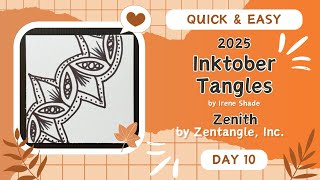 Inktober Tangles 2025 Day 10 Zenith #tangleart  #inktobertangles2025 #inktober #tutorial #simple  