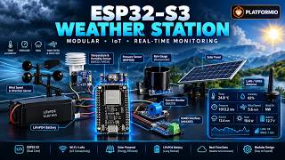 ESP32-S3 Weather Station 🌦️ | Advanced IoT Environmental Monitoring with Solar Power, LoRa & GNSS