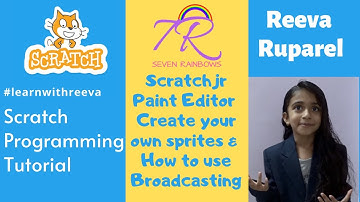 Coding for Kids - Scratch Jr Paint Editor - Create your own Sprite - How to use Broadcasting | Reeva