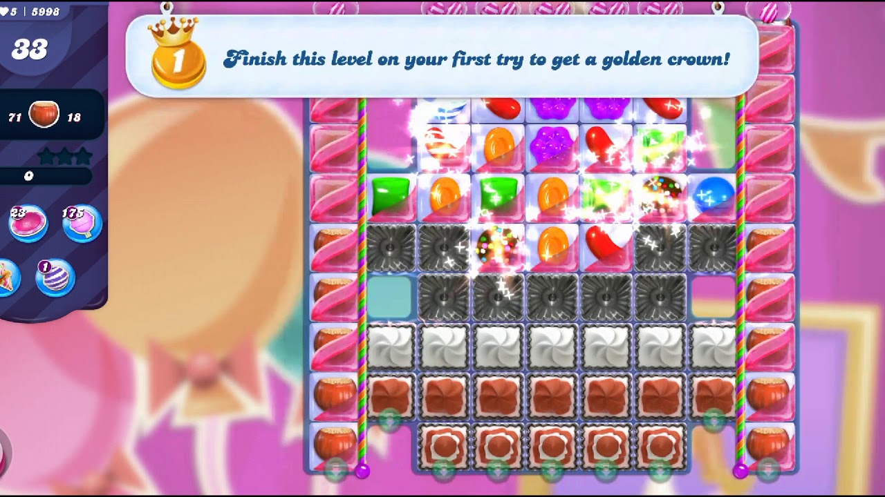 Candy 🍬crush saga level 5998
