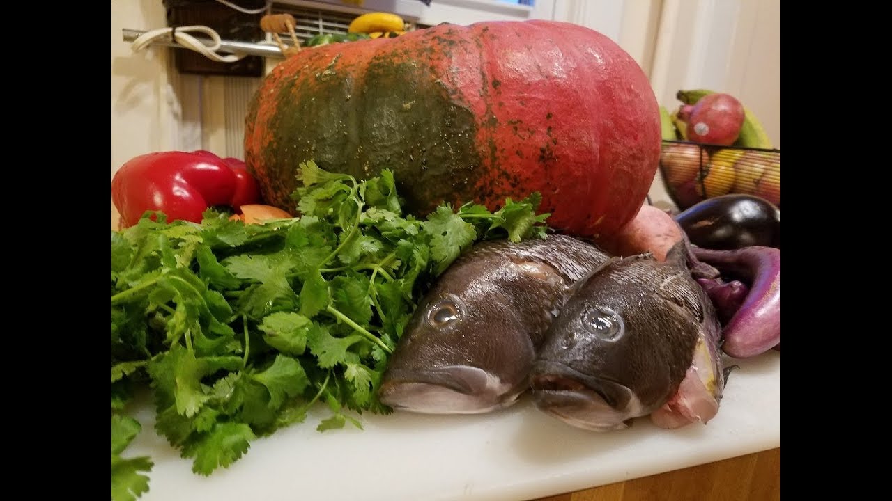 Pumpkin Spice Sea Bass [CATCH & COOK] Roasted Stuffed Pumpkin!! YouTube