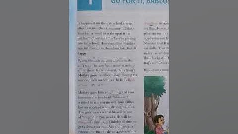 6th Std. Ch-1 Go For It, Bablu (Part-l)