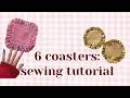 Beginner Friendly Coasters tutorial | PDF sewing pattern follow along