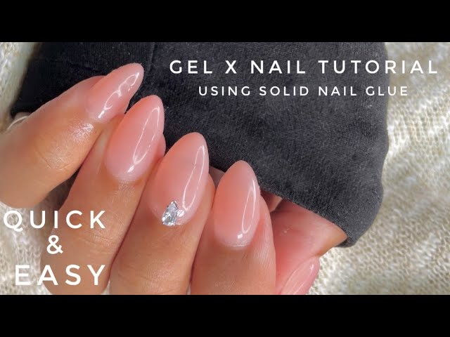 BEST QUICK AND EASY NAIL TUTORIAL, GEL- X APRES DUPE