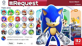 Mario And Sonic At Tokyo 2020 Gameplay 4 Players Mario Vs Sonic Vs Luigi Vs Tails