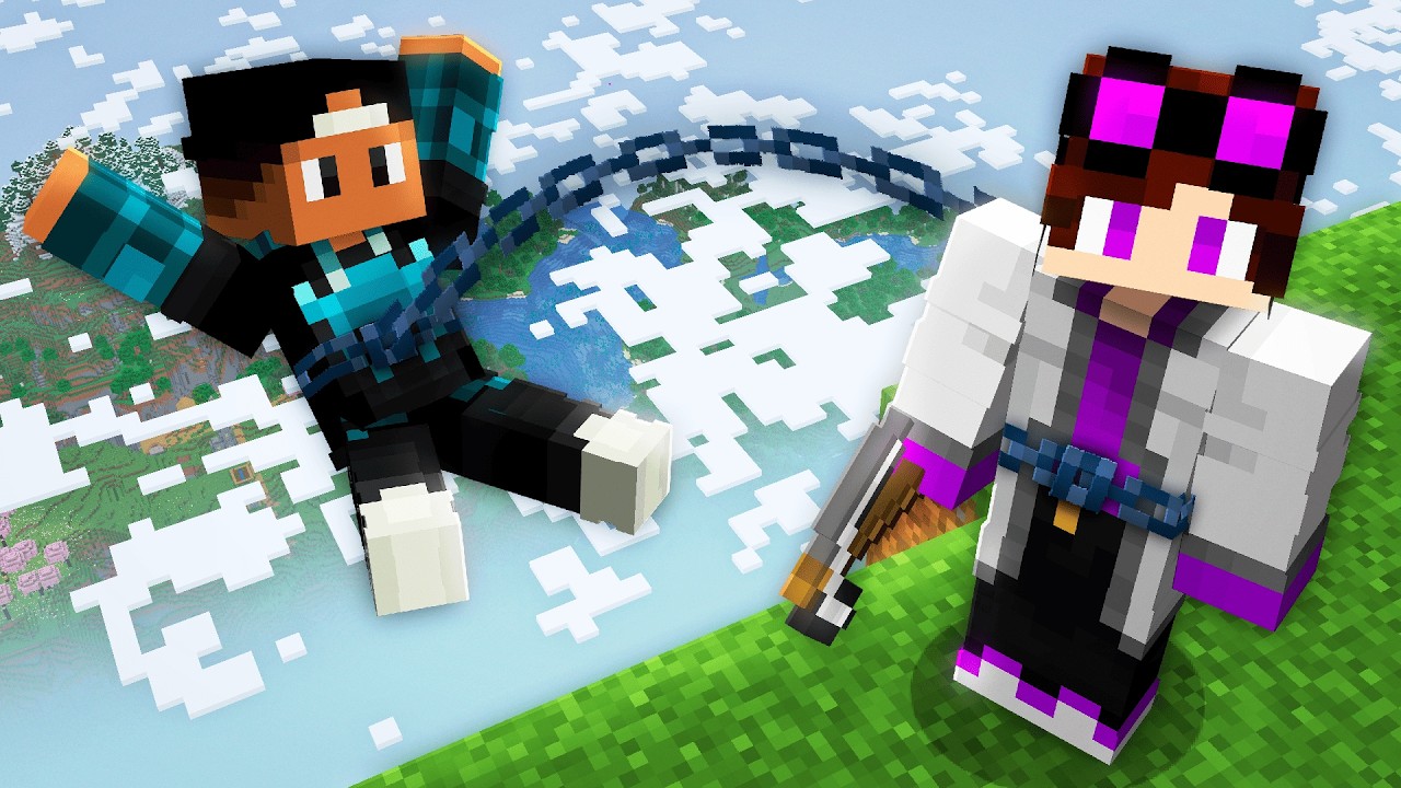 2 YOUTUBERS ACORRENTADOS JUNTOS ATÉ ZERAR O MINECRAFT