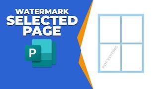 How to add watermark from selected page in Publisher
