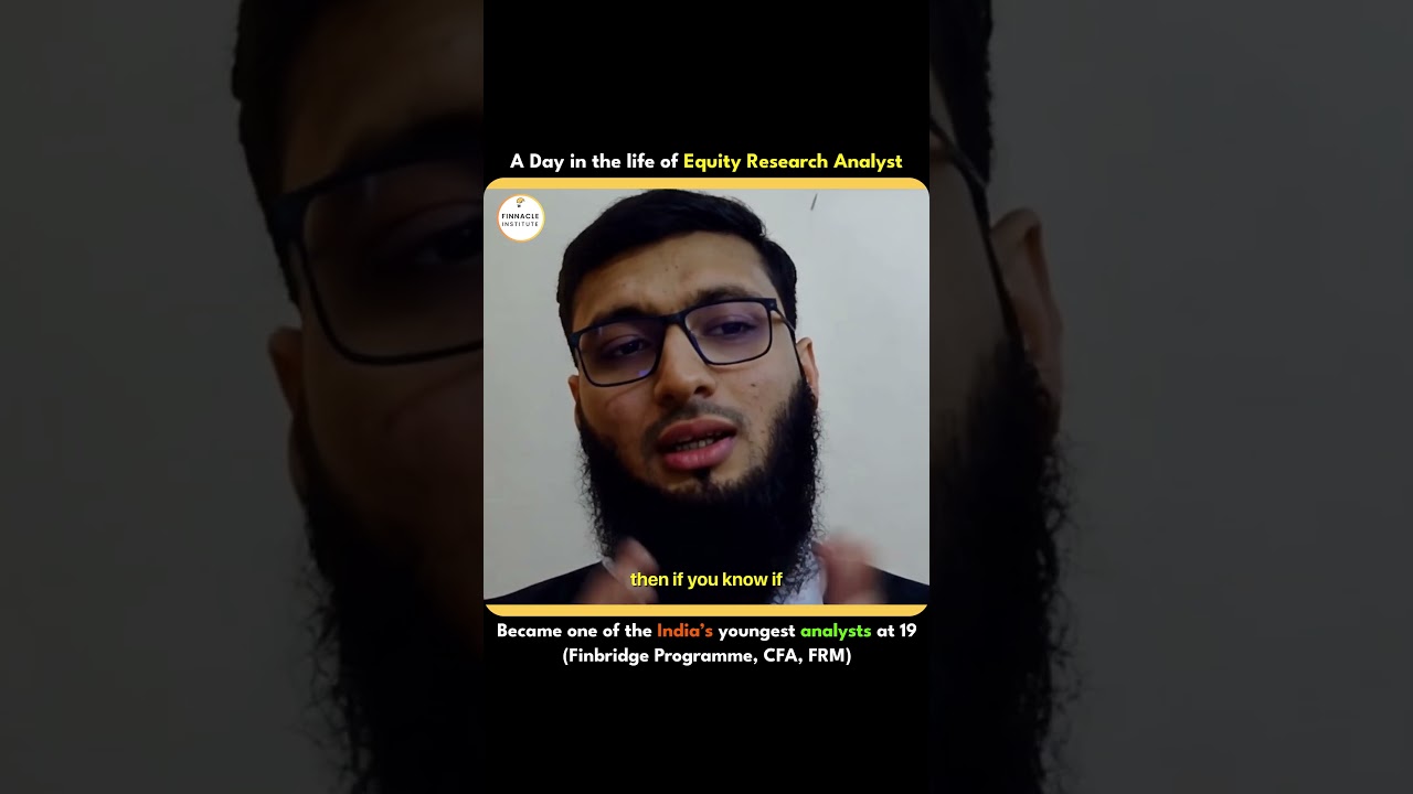 Became one of India's youngest analysts at 19