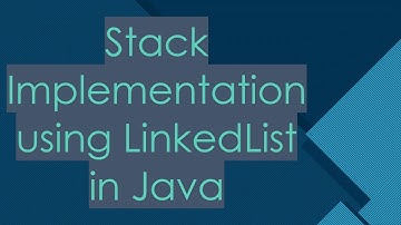 Stack Implementation using LinkedList in Java