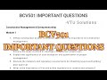 BCV501 Construction management and entrepreneurship, important questions, 22 scheam, 5th sem, Civil.